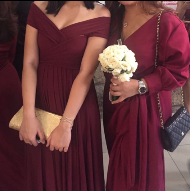 infinity dress maroon styles