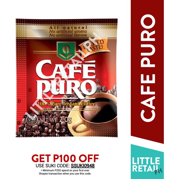 Cafe Puro Instant Coffee (2 sachets) for Keto/Low Carb Diet Shopee
