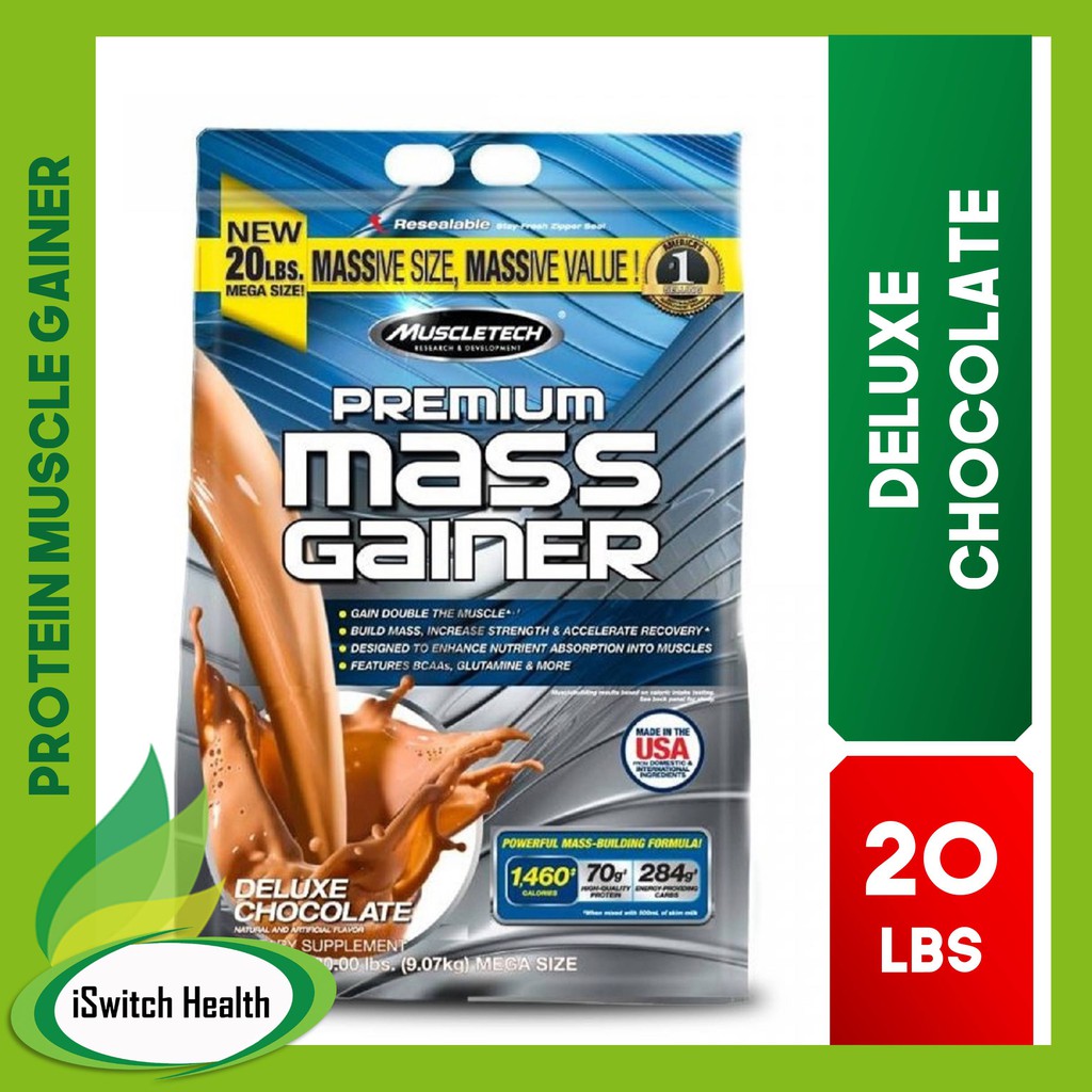 Muscletech Premium Mass Gainer 20lbs Deluxe Chocolate Shopee Philippines
