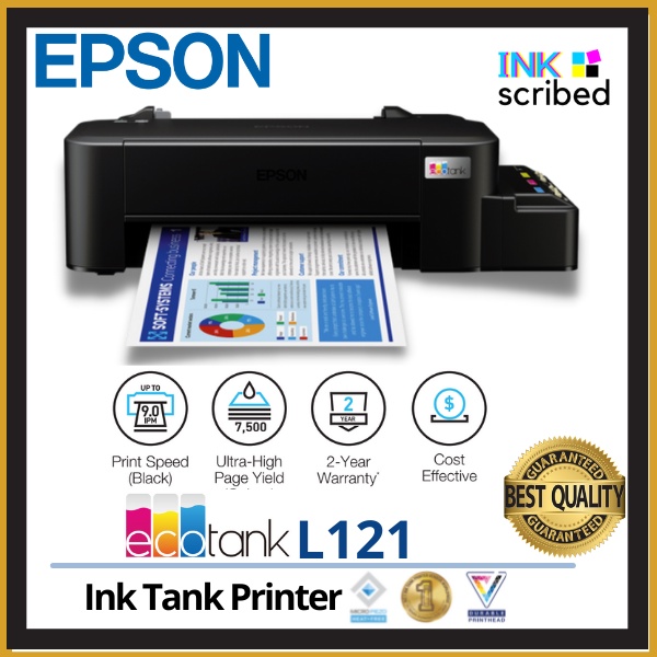 Brand New Epson L121 EcoTank High Quality Heavy Duty Single Function