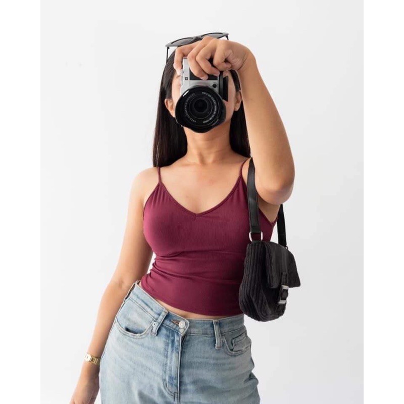 maroon bralette top