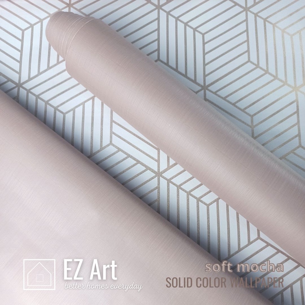 ™Solid Color Self-Adhesive Waterproof pvc Plain Dormitory Wall Stickers- warm earth neutrals beige #4