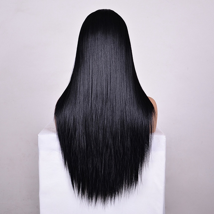2018 Hot Black Wig Long Straight Hair Split Wig