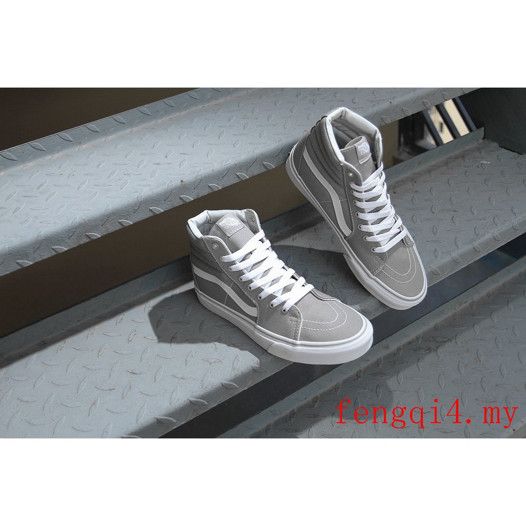 light gray high top vans
