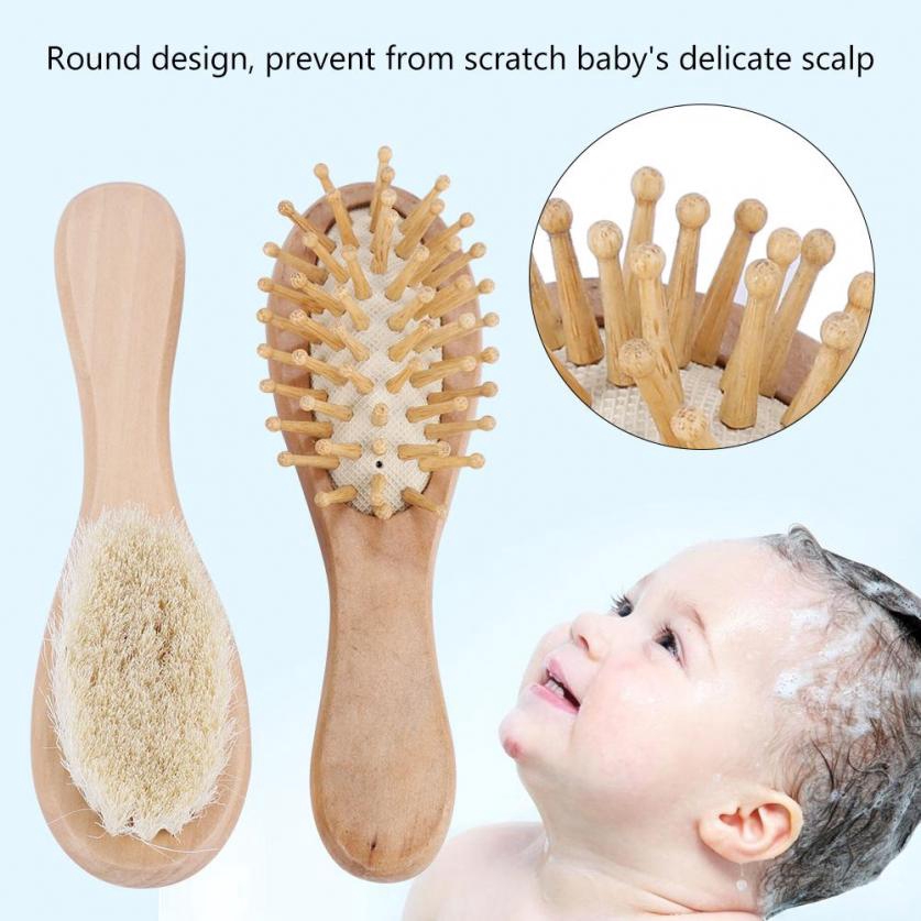 wooden baby brush