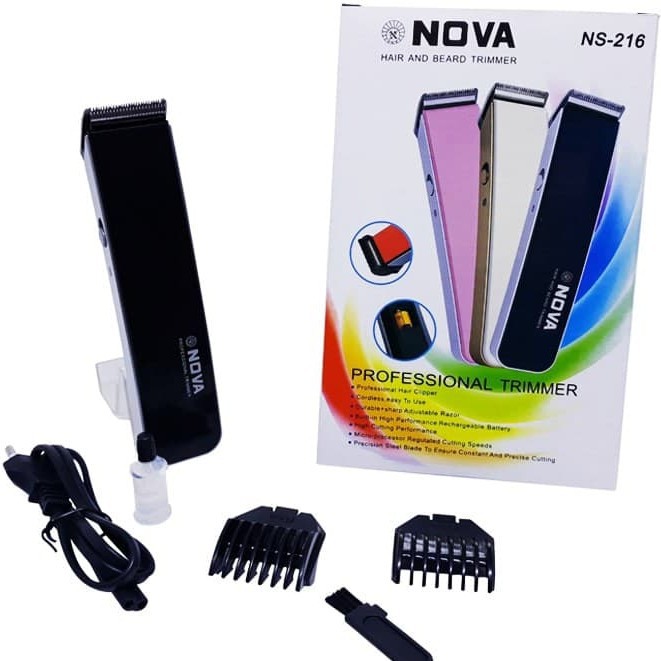 Nova NS216 Professional Trimmer Stainless Steel Blades, 30 minutes
