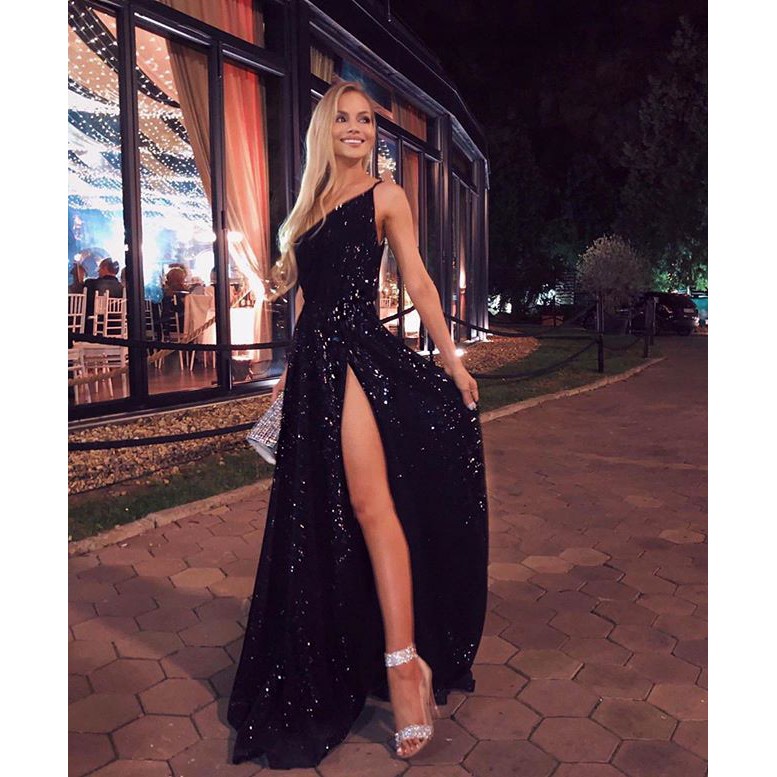 maxi backless evening dress