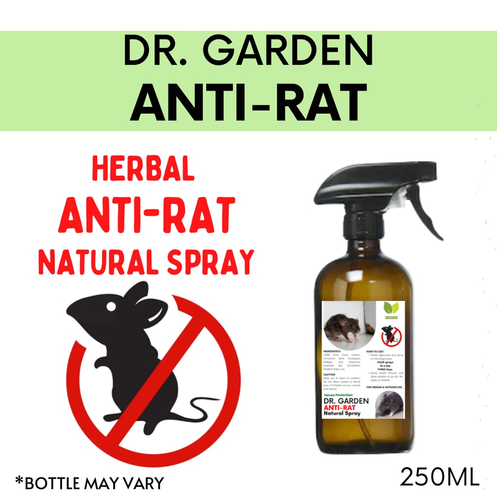 DR GARDEN Anti Rat Spray 250ML Mint Scent, Repelling Rat Repellent