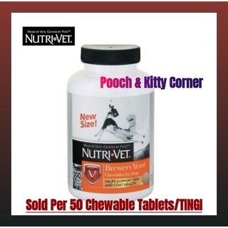 Nutrivet Brewers Yeast - For Healthy Skin and Coat of Puppies and Adult Dogs (Sold per 50 chewable t