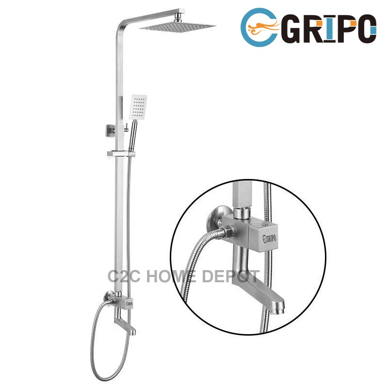 GRIPO NEW SUS304 stainless High end big single cold shower set GP1895DL