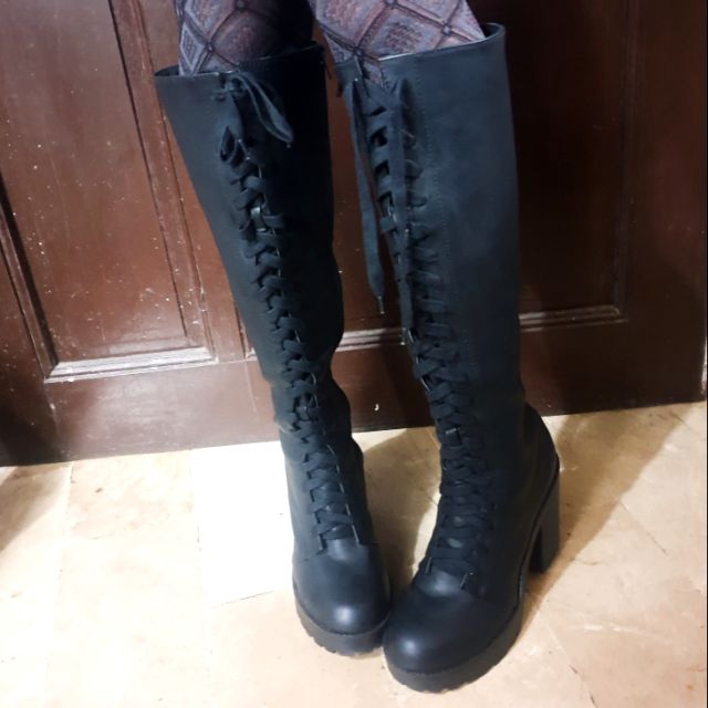 h&m chunky heel boots