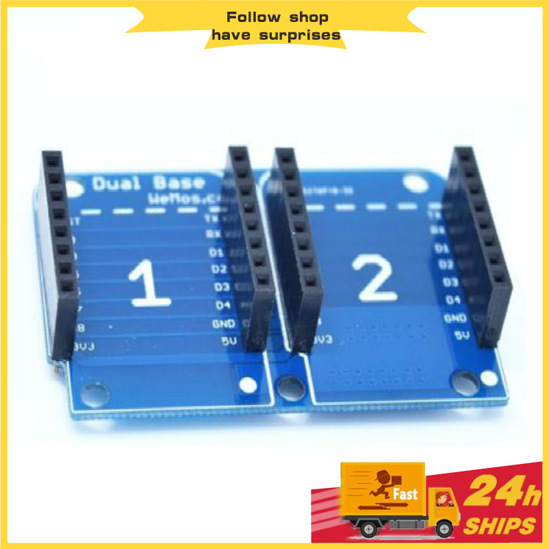 Dual socket shield dual base shield for wemos d1 mini nodemcu esp8266 ...