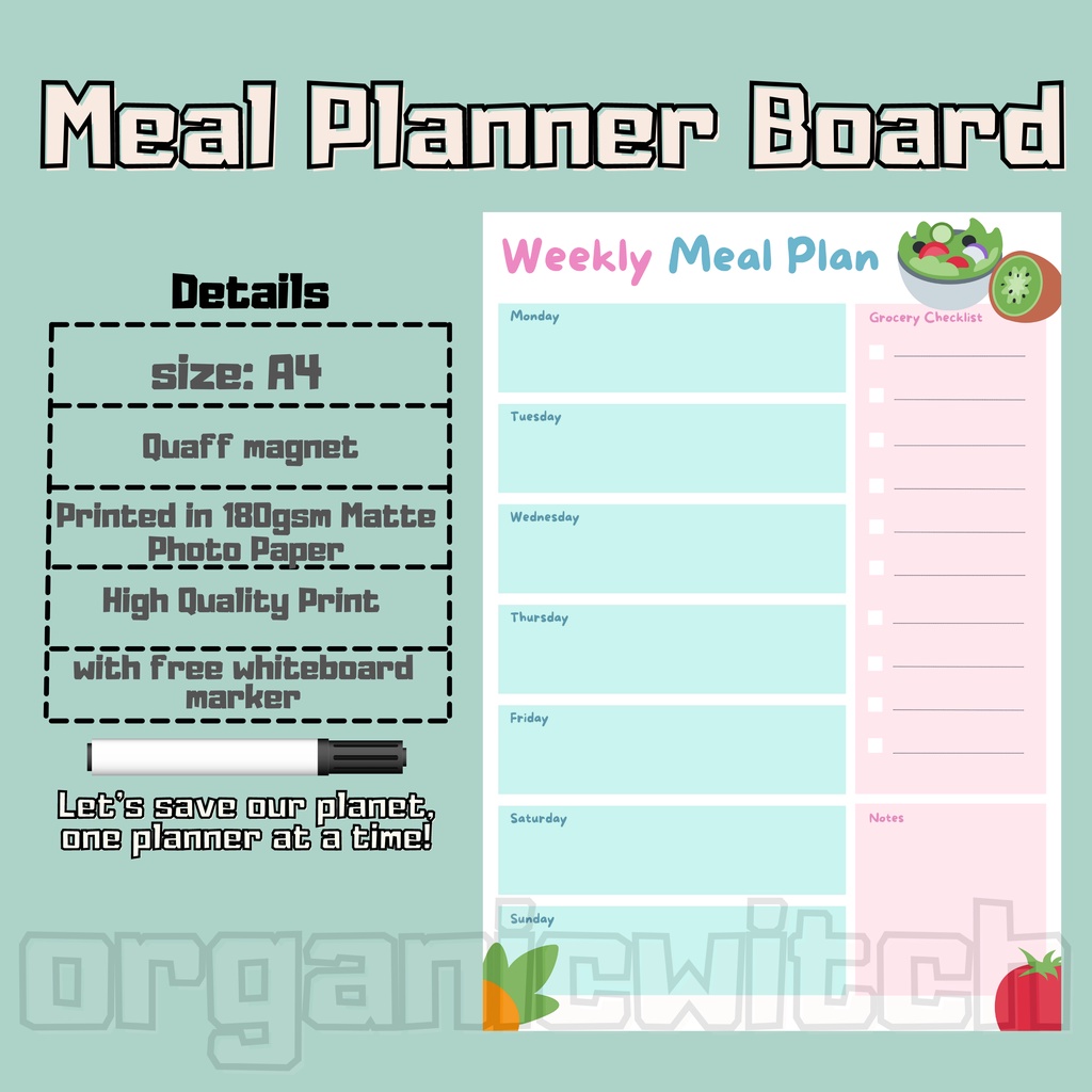 magnetic-weekly-meal-planner-board-a4-laminated-shopee-philippines