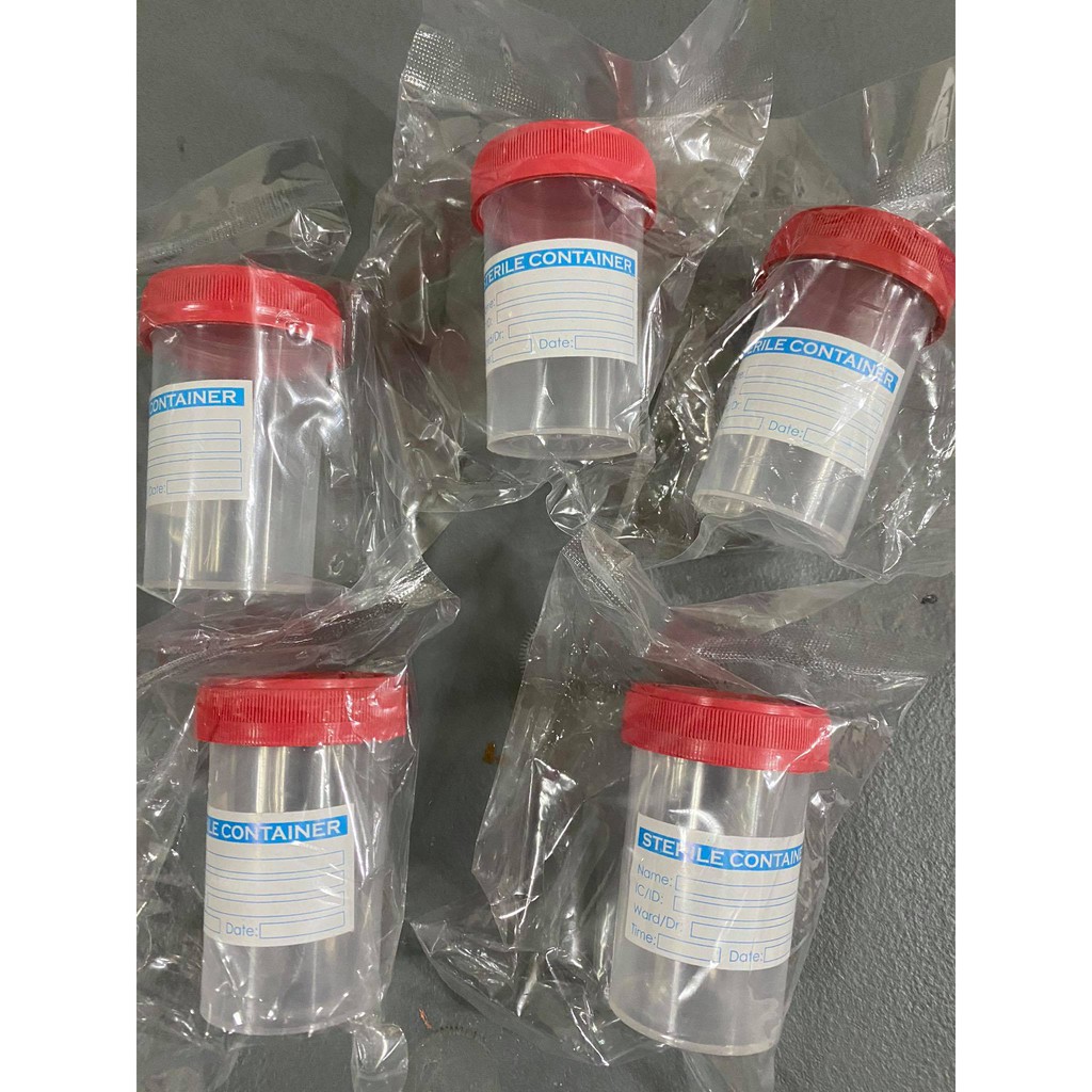 50 pcs 60mL Sterile Specimen Cup (Urine Stool Sputum) Shopee Philippines