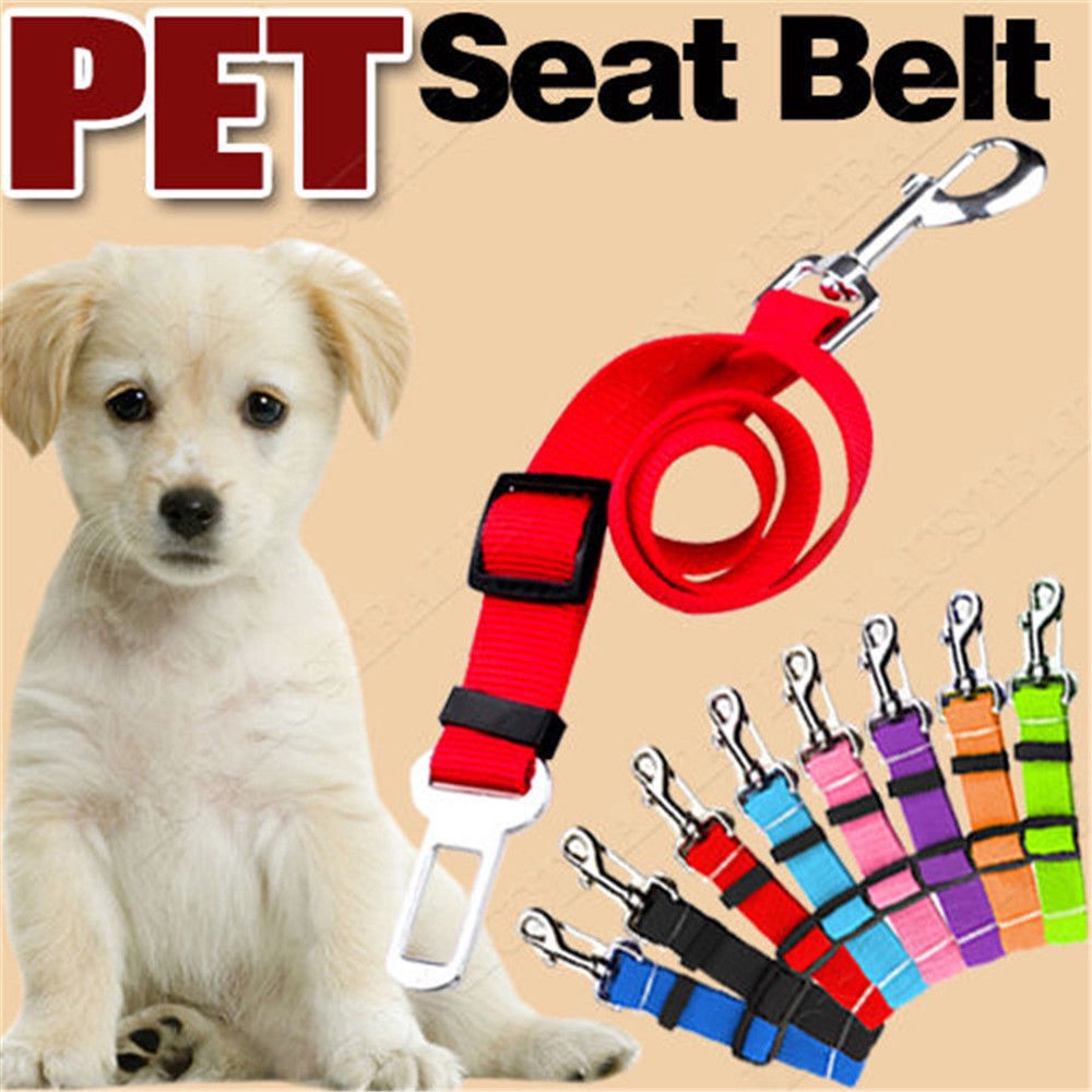 Pet Dog Car Safety Harness Restraint Lead Leash Travel Clip #1