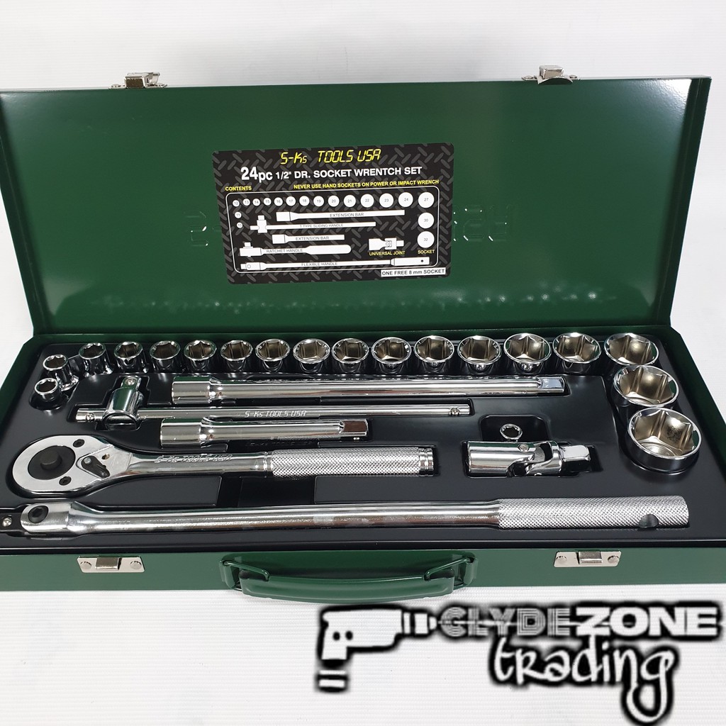 SKS Tools USA Socket Wrench Set 8mm to 32mm 1/2 drive 6 points Shopee