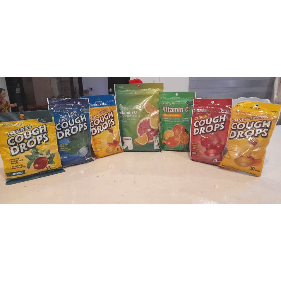 ASSURED Vitamin C & Cough Drops flavored supplement drops , UP&UP