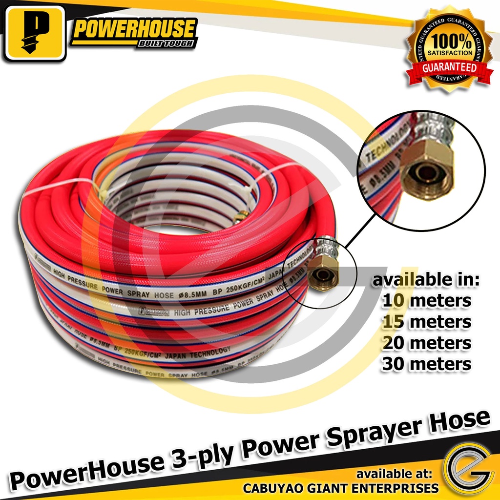 Powerhouse 3-ply High Pressure Power Sprayer Hose [ 10m | 15m | 20m ...