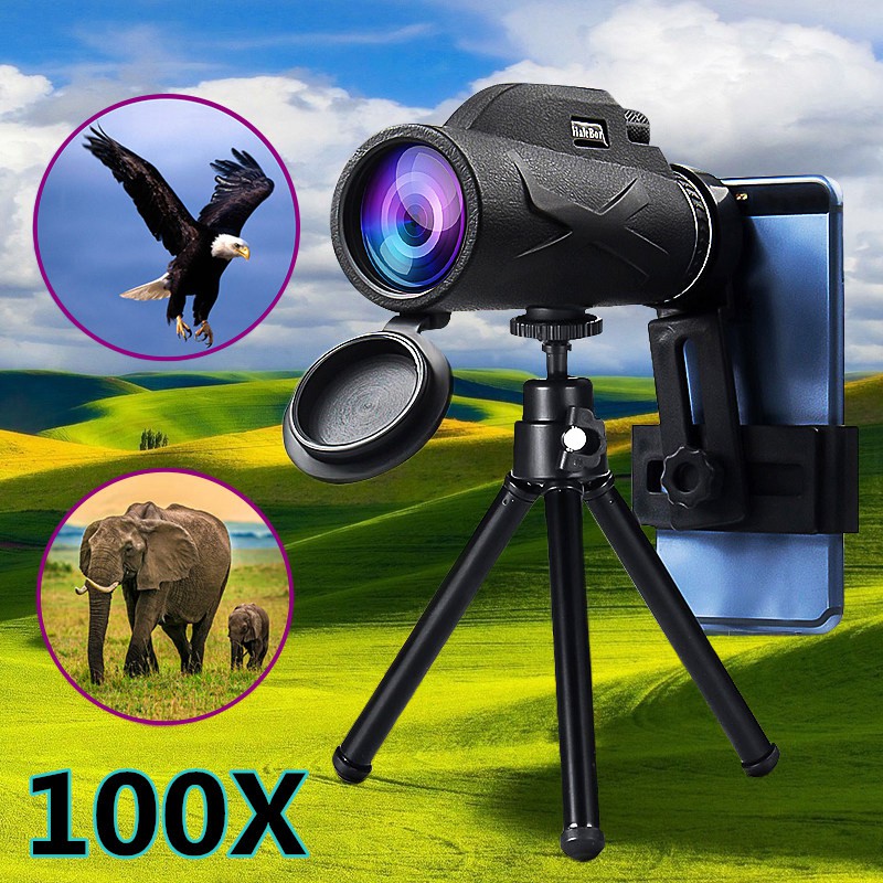 Portable 80x100 Magnification Monocular Telescope Waterproof HD Zoom