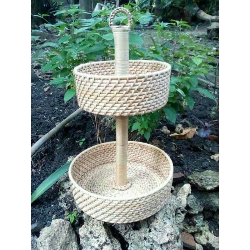 NATIVE RATTAN FRUIT TRAY 2LAYERS Shopee Philippines