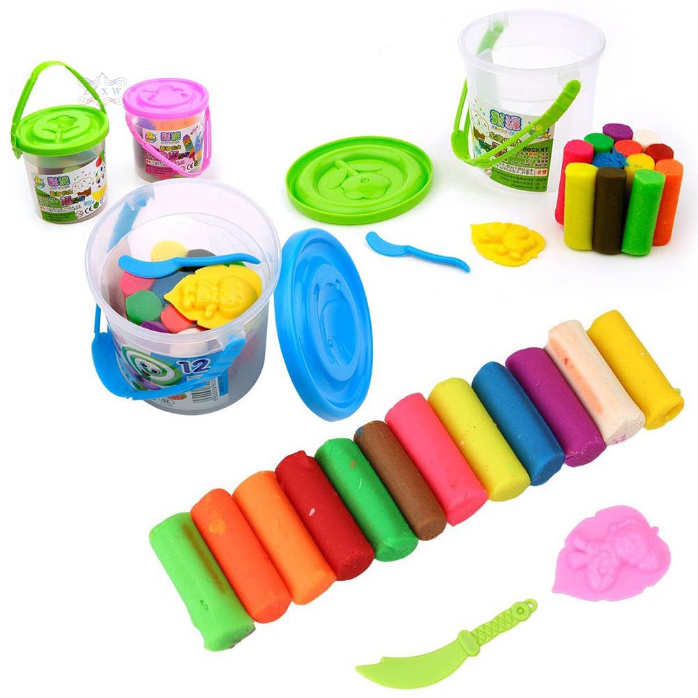 ZX 12 Colors/Barrel Modeling Clay DIY Malleable Polymer Playdough Play ...