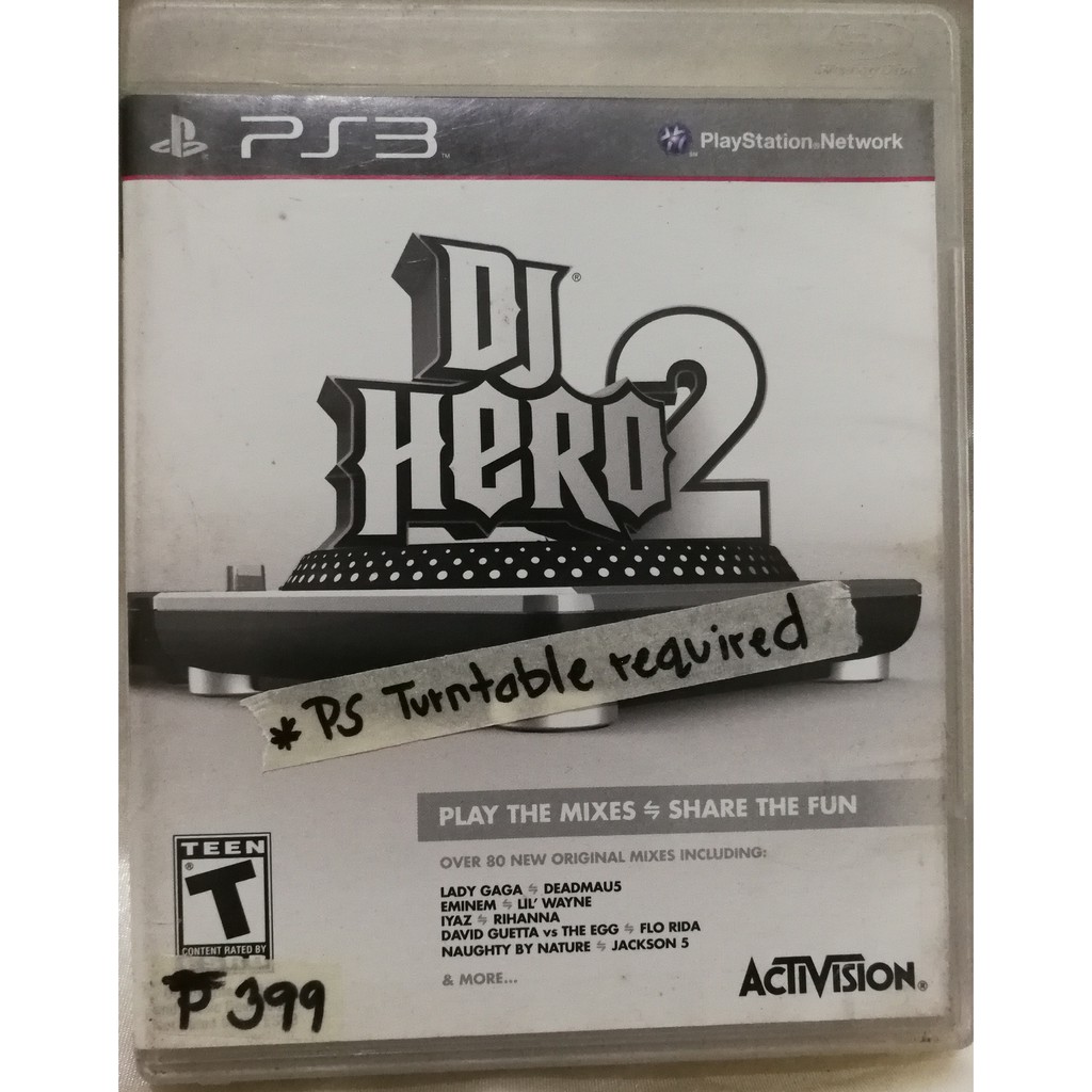 dj hero 2 turntable ps3
