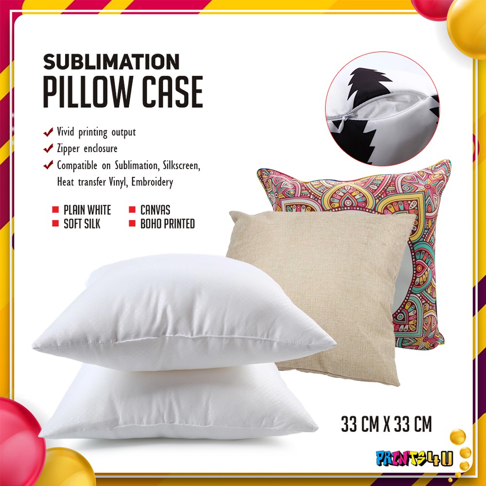 Sublimation Printable Pillow CAse (15*15 inches) Shopee Philippines