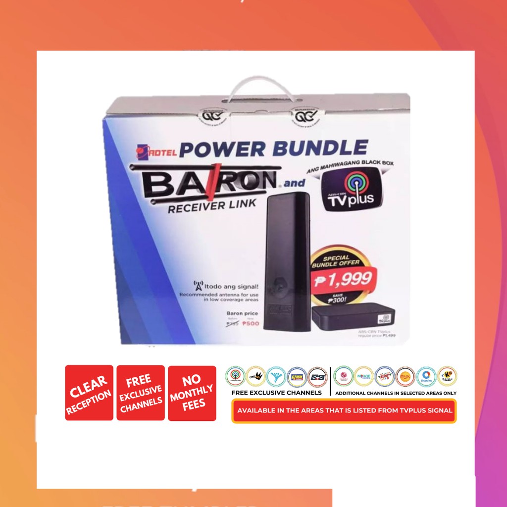 Baron BRL Digital Antenna + ABS-CBN TV Plus (POWER BUNDLE) ORIGINAL ...