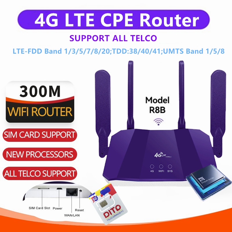 Modified R8B 4G LTE Wifi Router 300Mbps Modem Router Pluggable router