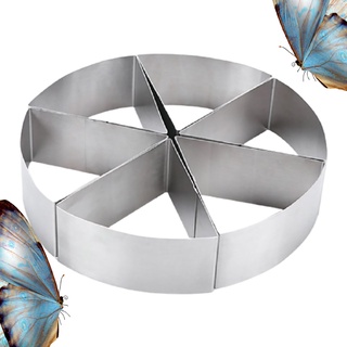 6Pcs Stainless Steel Round Cake Cutting Mould Triangle Mousse Cutter Cutting Tool #9