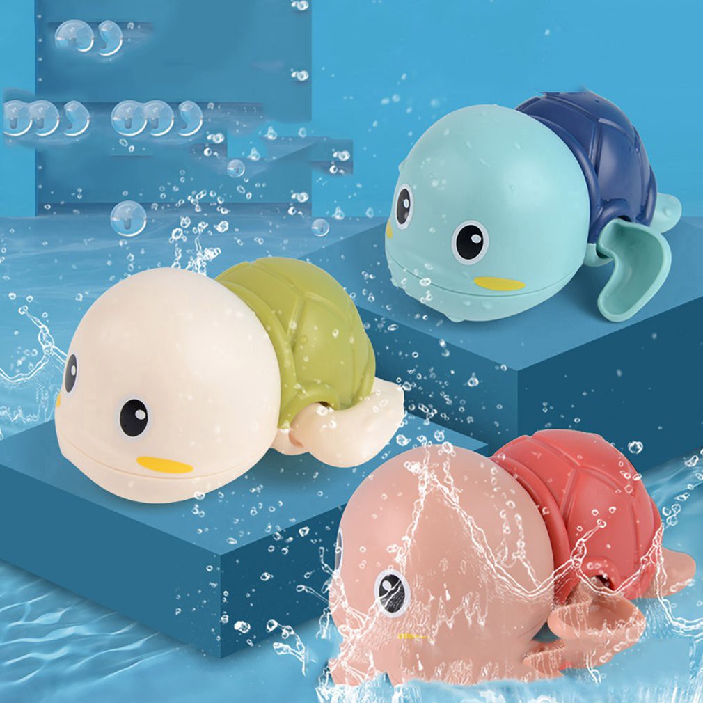 Cute Cartoon Animal Tortoise Classic Baby Water Toy Infant Swim Turtle -up Clockwork Kids Beach Bath