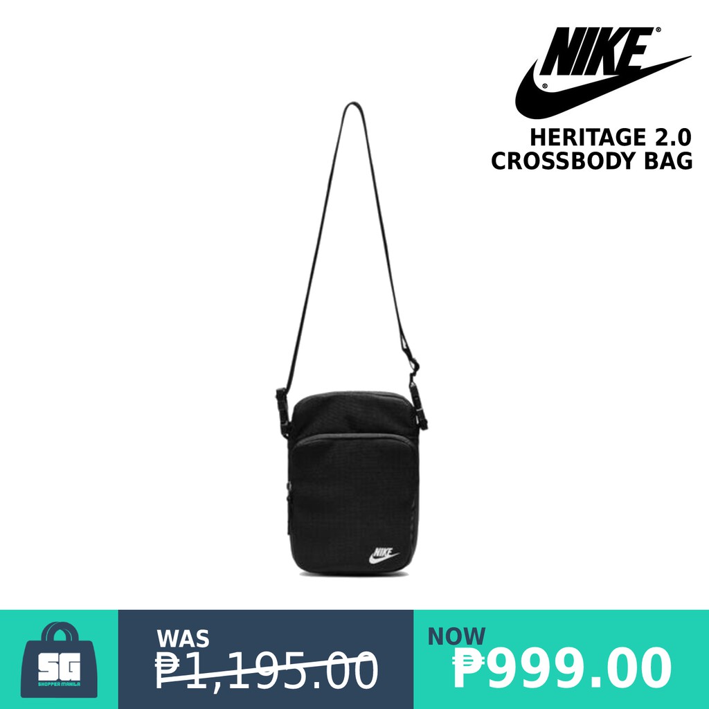 Nike Heritage 2.0 Crossbody Bag (Black) Shopee Philippines