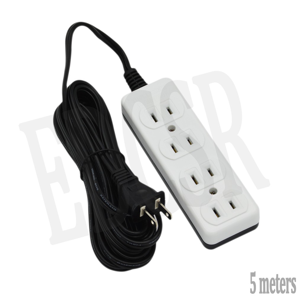 Heavy Duty 4 Socket Extension Cord Cable 5 Meters Shopee Philippines