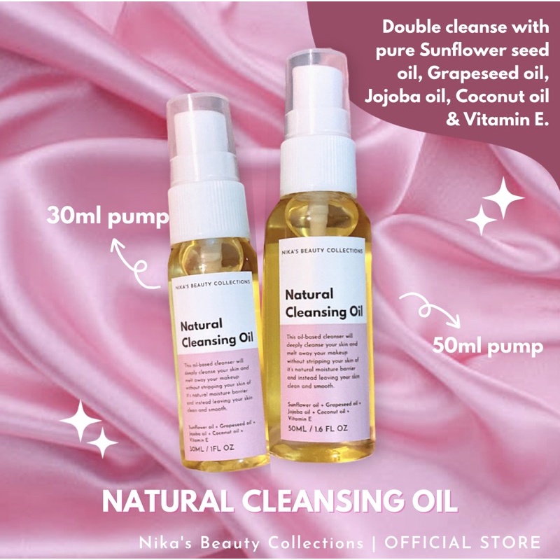 NBC Natural Cleansing oil 30ml/50ml (Double cleanser) Sunflower,Grapeseed,Coconut,Jojoba Oil
