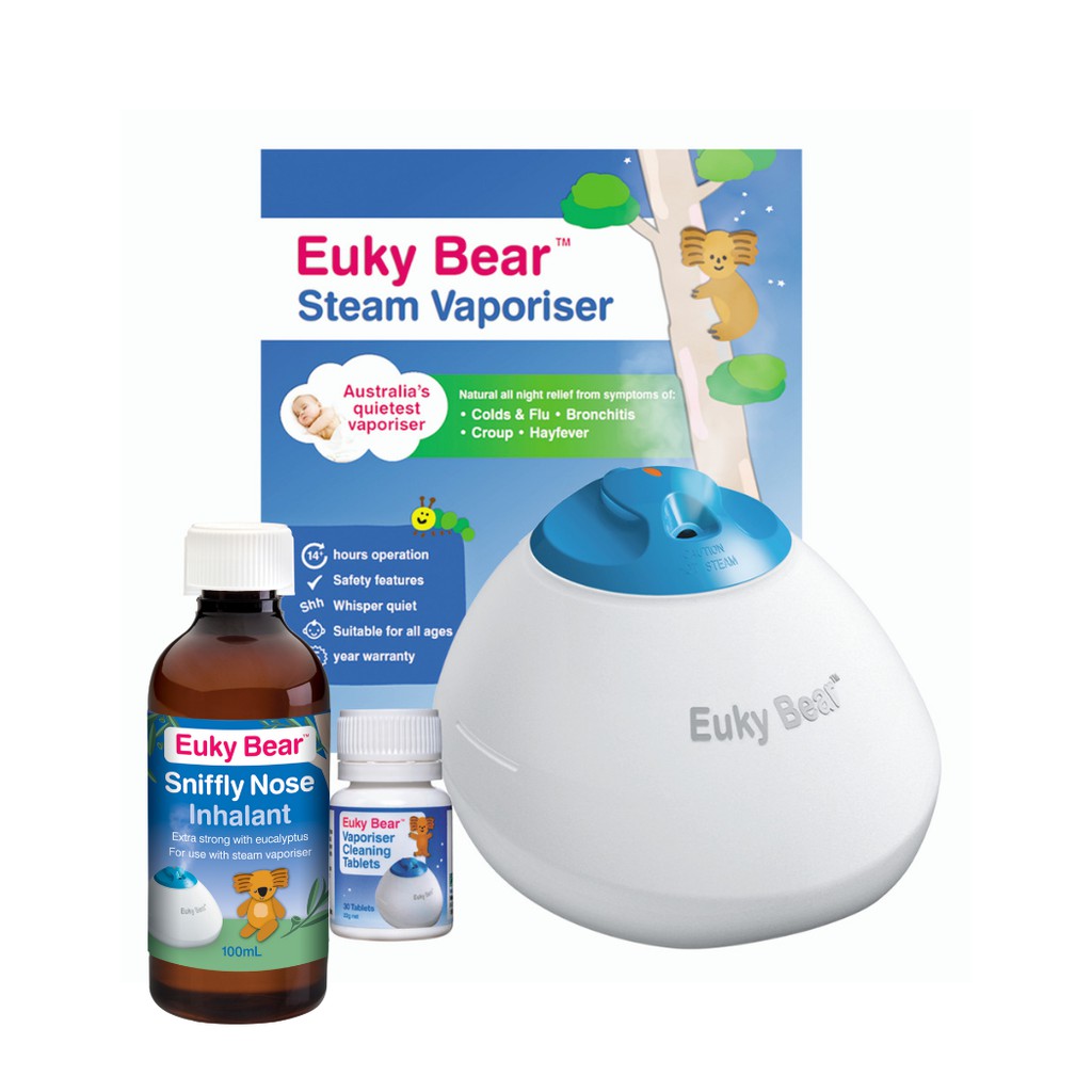 Euky Bear Steam Vaporiser Bundle (includes 100ml Sniffly Nose Inhalant