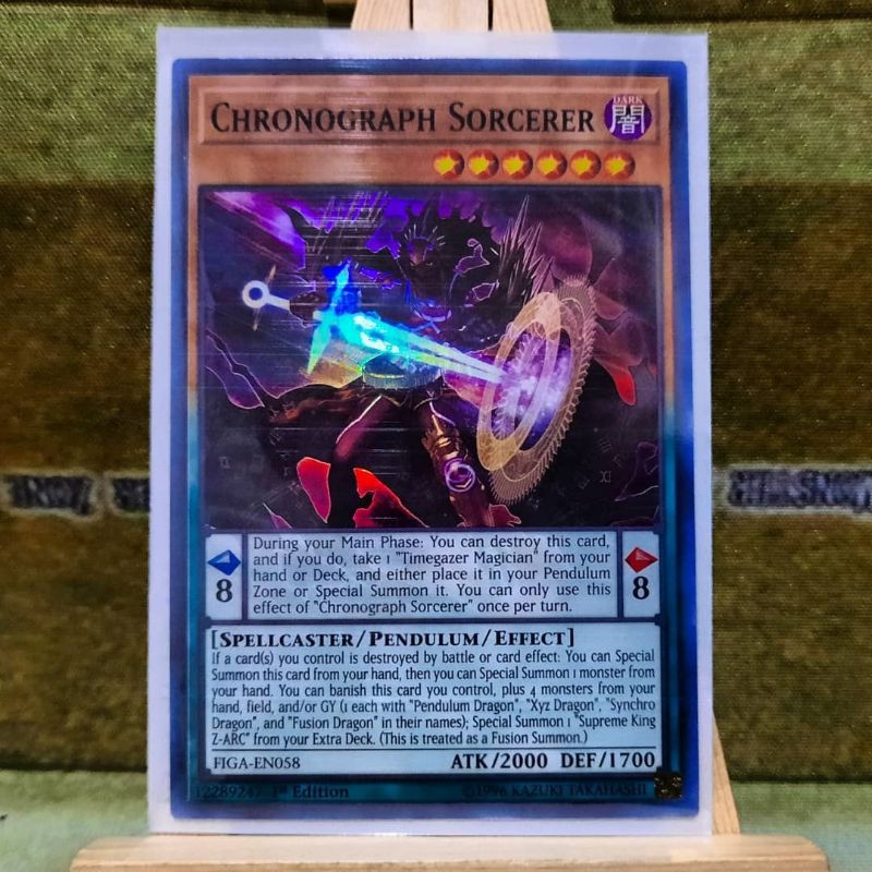 Yugioh Chronograph Sorcerer tcg pendulum monster card (FIGA Super