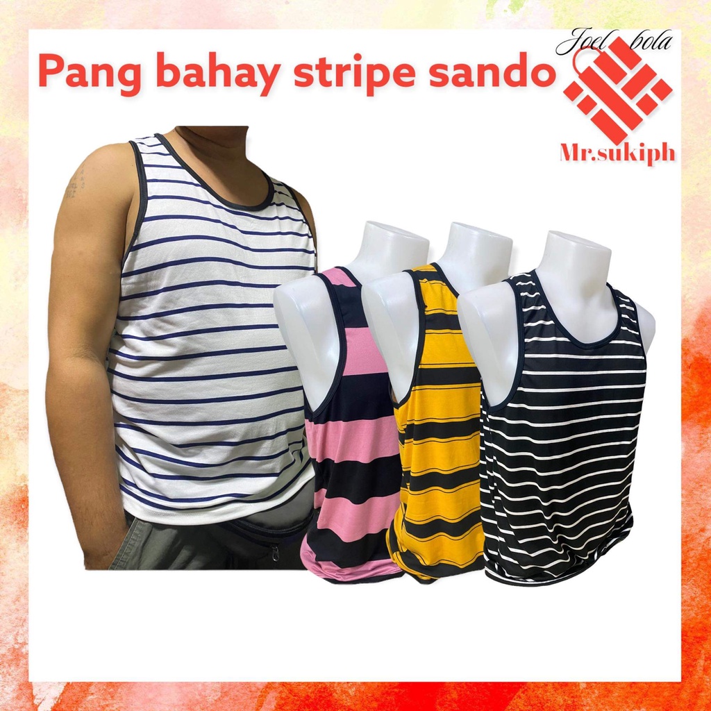 pang bahay stripe sando for men