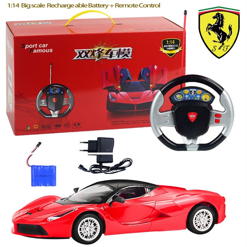 ferrari remote control car with steering wheel