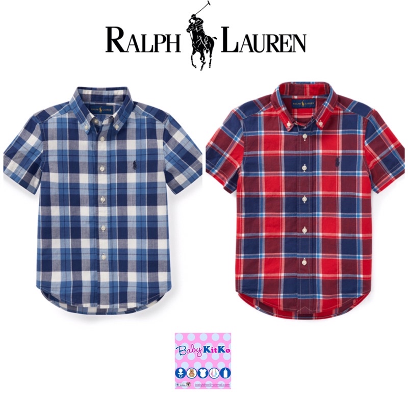 Authentic Ralph Lauren Boys Cotton Madras Sport Shirt | Shopee Philippines