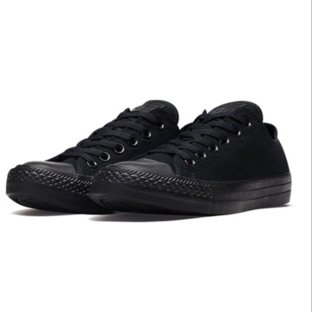 converse all black low cut