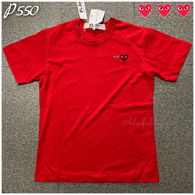 cdg shirt red