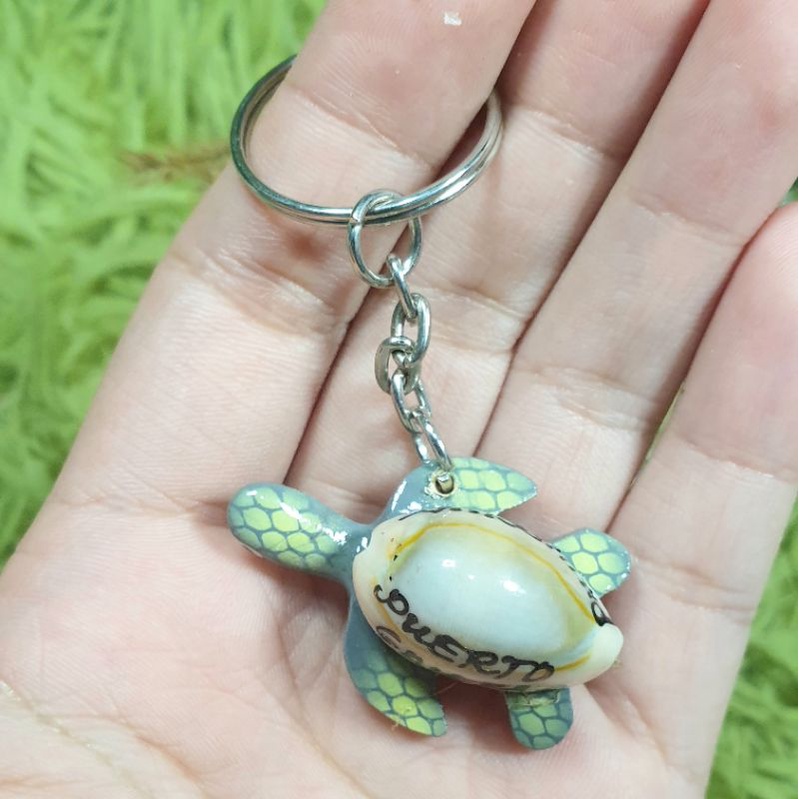 Rhinestone Turtle Keychain
