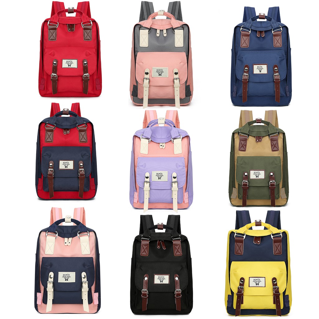 Korean Backpack Bagpack Macaroon School Bag Casual Rucksack Shopee