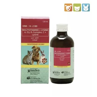 HK LC VIT syrup Multivitamins for Pets, Dogs and Cats 120ml (Set of 1)