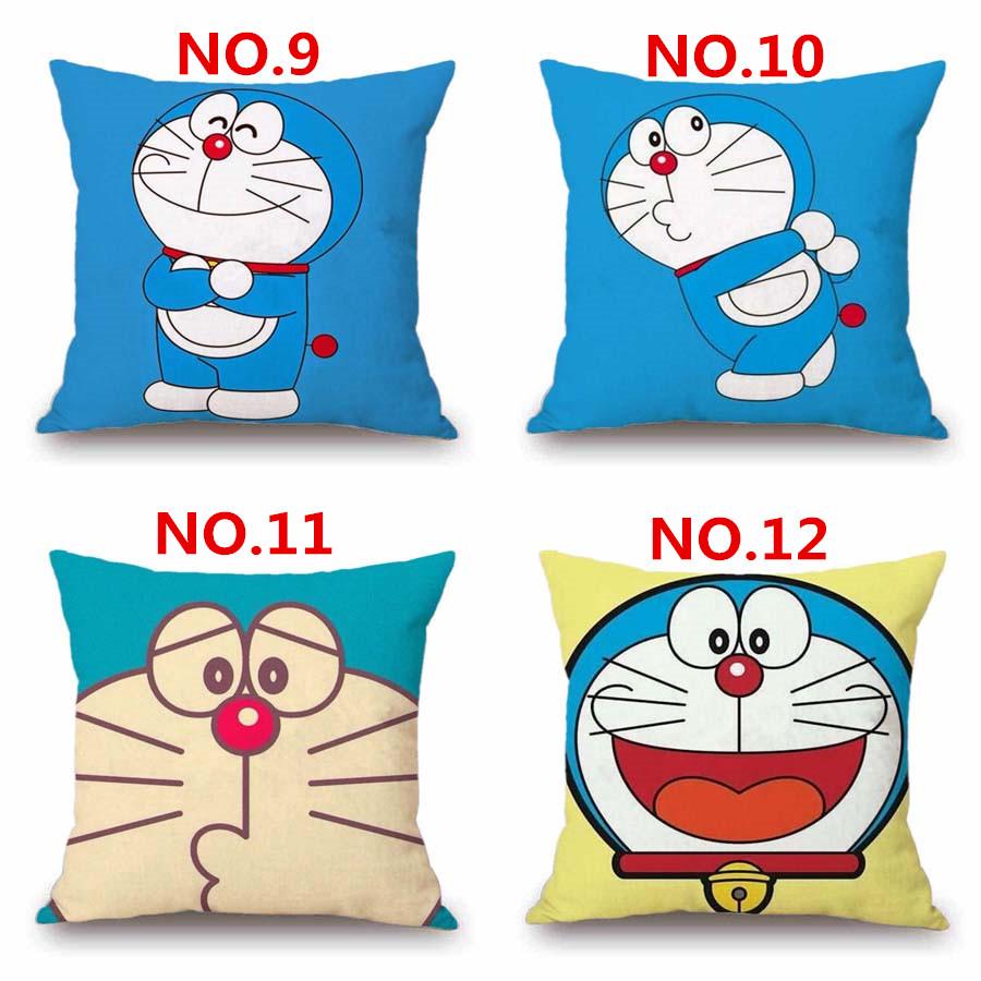  Doraemon Pillow  Cover Cushion Case Sun Square Pillowcase 