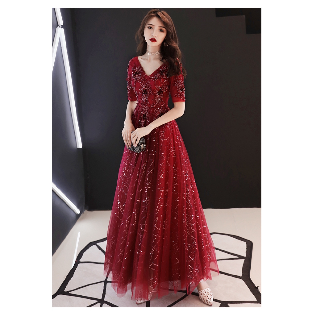 red wine dress for wedding