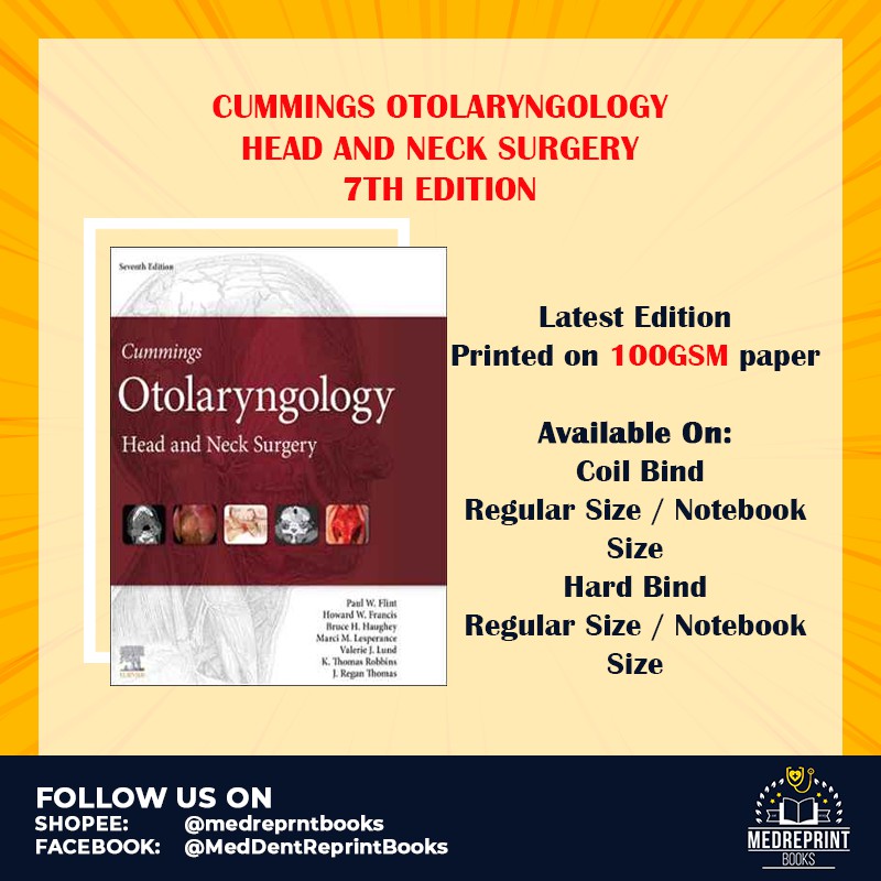 Cummings Otolaryngology Head And Neck Surgery 7th Ed Cummings Review Of Otolaryngology 1st Ed Shopee Philippines