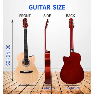 KAWES 41 Inch Beginners Practice Students Guitar Acoustic Set with Free ...