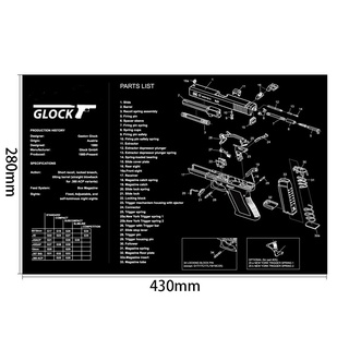 GUN PISTOL WEAPON CLEANING MAT RUBBER AIRSOFT RIFLE OVERVIEW HUNTING 