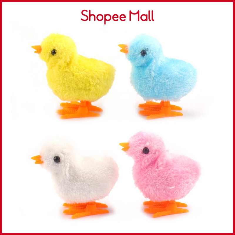 Cute Plush Wind Up Chicken Kids Educational Hopping Jumping Toy ...